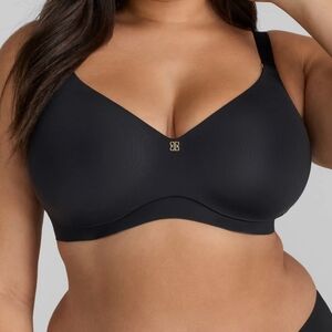 HoneyloveWomen's Black Cloudembrace Wireless T-Shirt Bra Size 44D NWT
